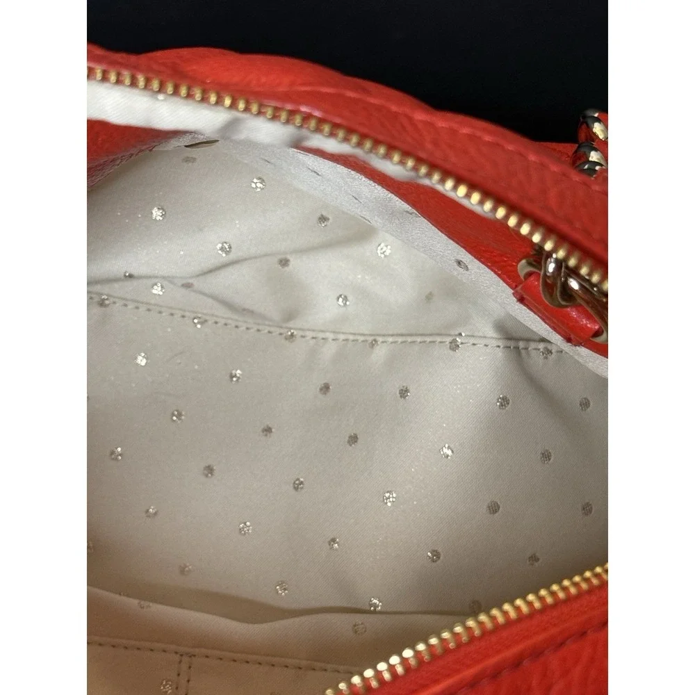Kate Spade Gold Coast Georgina Quilted Leather Bag Maraschino Cherry Red EXC